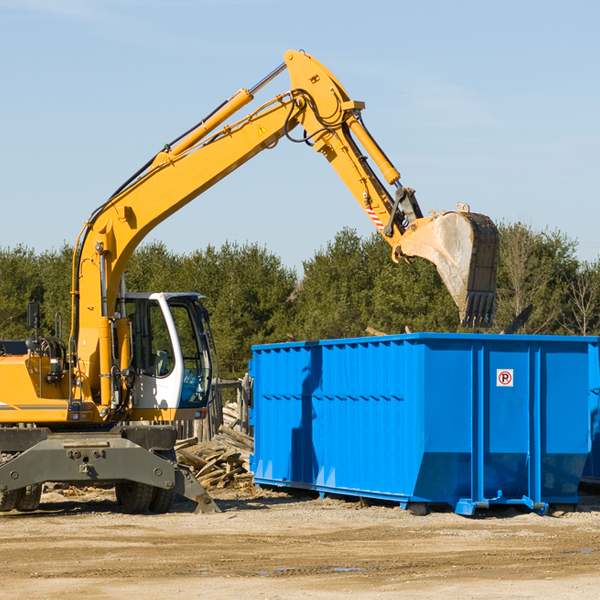 are there any restrictions on where a residential dumpster can be placed in Ben Hill County Georgia